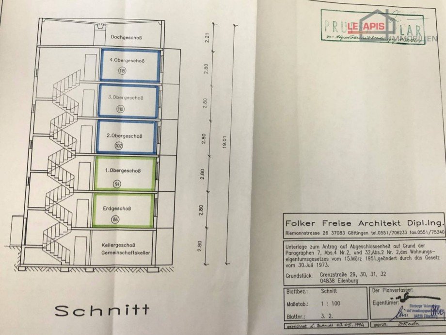 GS29-32 Schnitt Etagenwohnung Eilenburg