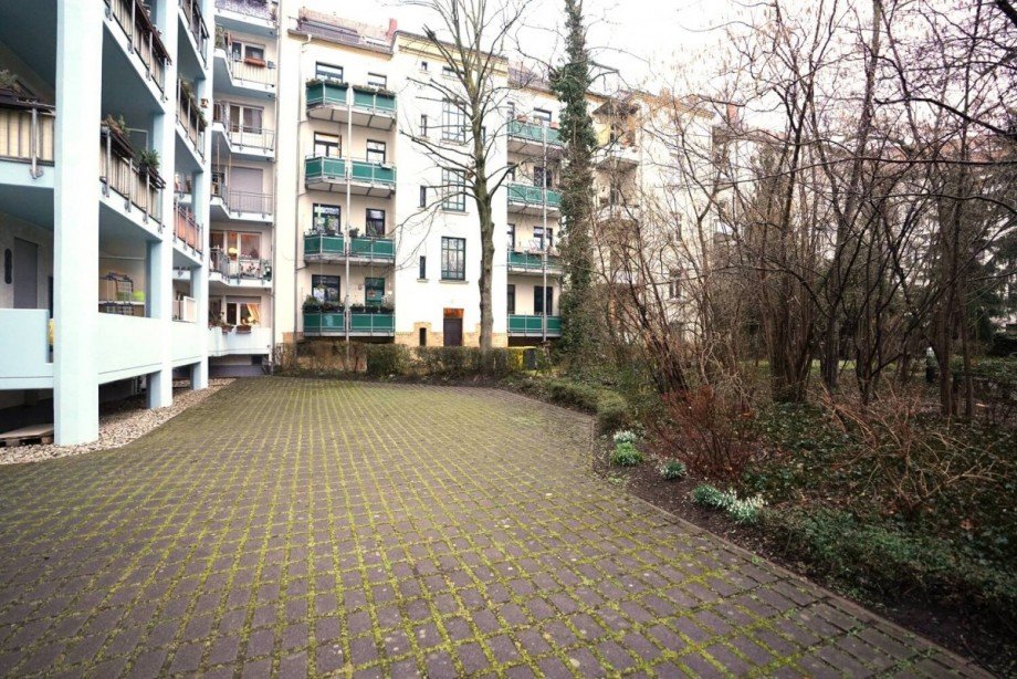 HAusansicht hinten Erdgeschosswohnung Leipzig