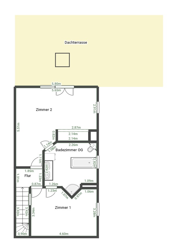 Grundriss 1. Etage Einfamilienhaus Dsseldorf