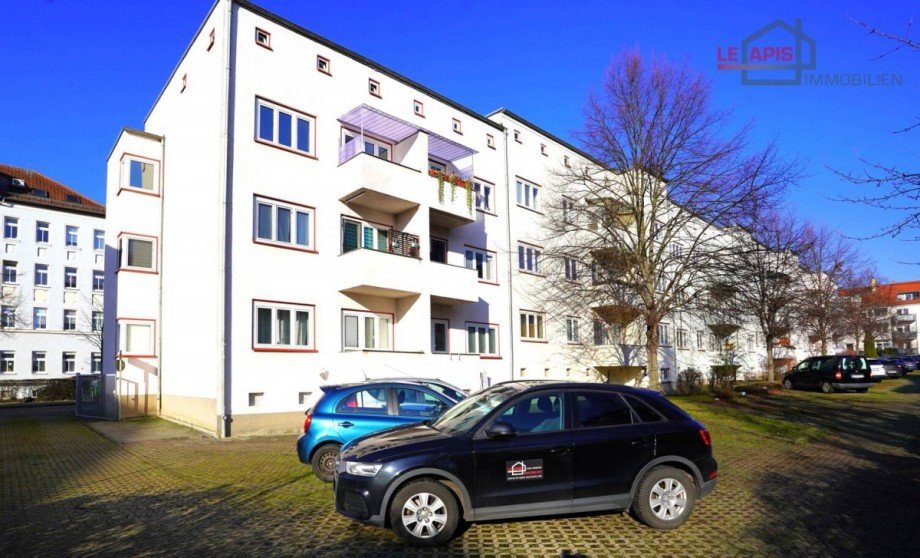 Hausansicht hinten Etagenwohnung Leipzig