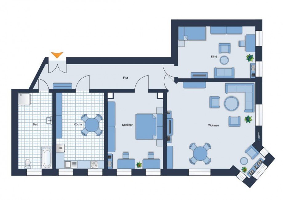 Grundriss Etagenwohnung Leipzig