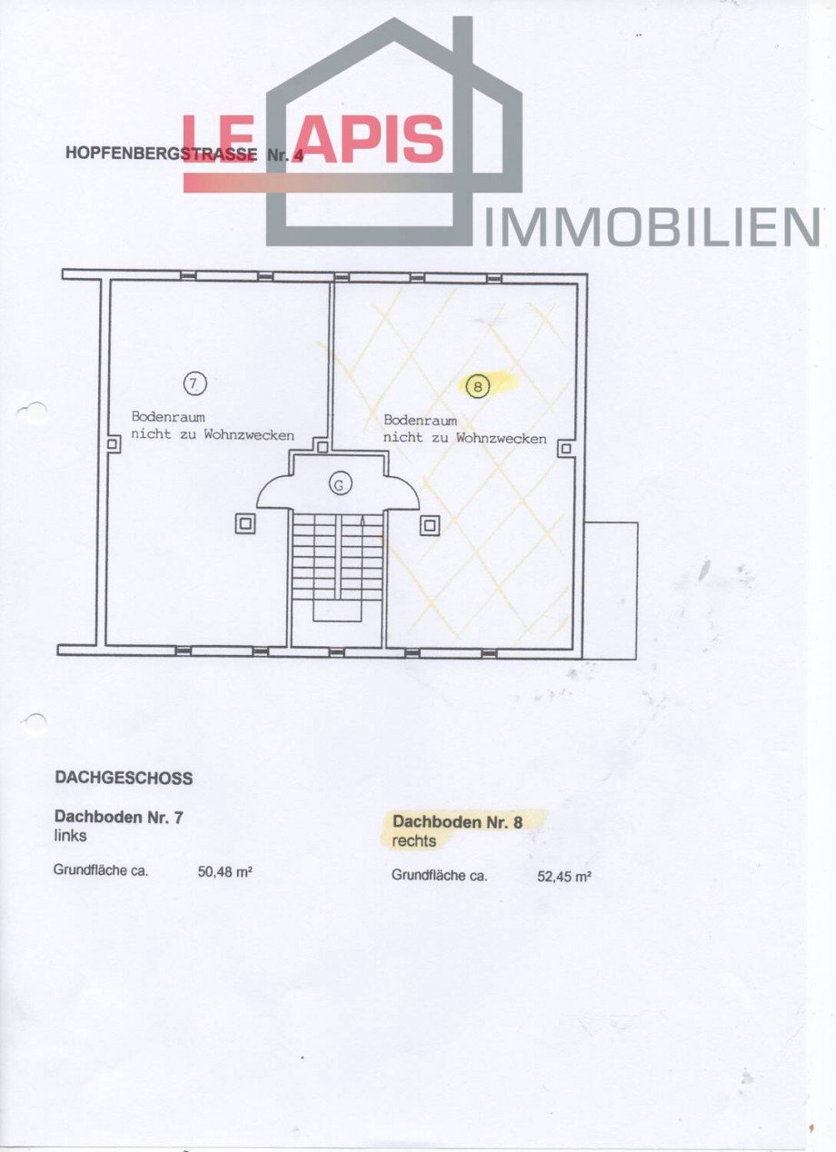 Plan H4 Dachboden Etagenwohnung Leipzig