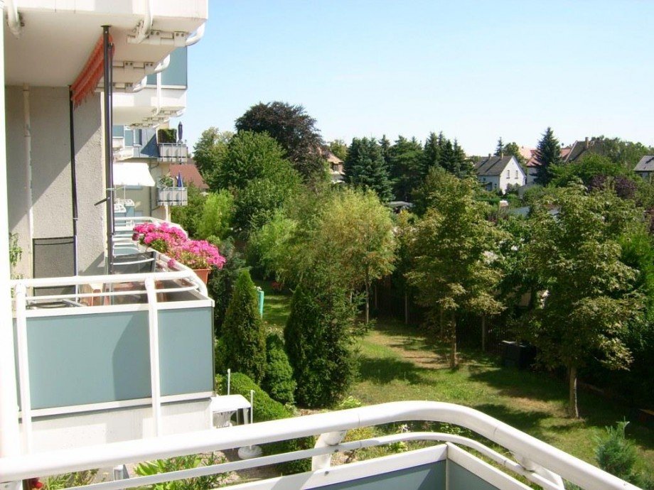 Blick vom Balkon Etagenwohnung Borsdorf