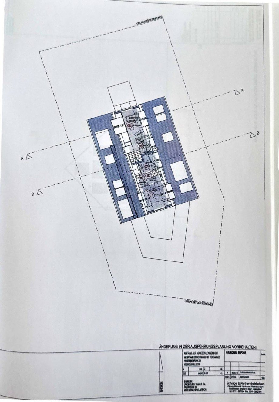 Grundriss 4.OG DG Maisonettewohnung Dsseldorf / Itter