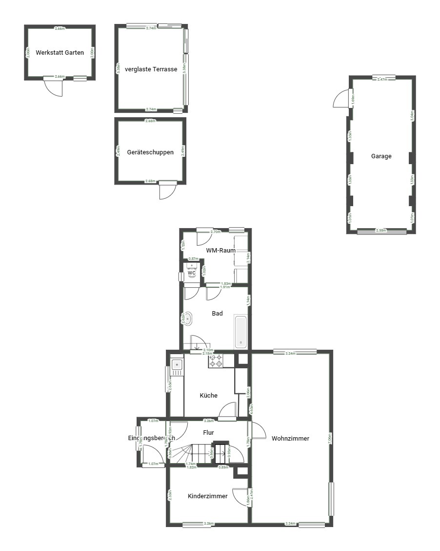 Erdgeschoss Einfamilienhaus Leipzig / Thekla