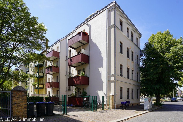 Hausansicht Leipzig / Sttteritz - Sttteritz Erdgeschosswohnung ATTRAKTIVE, PERFEKT GESCHNITTENE ETW (4-RWG) M. GARTENANTEIL U. BALKON IM BELIEBTEN LPZ.-StTTERITZ